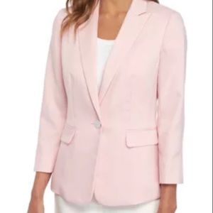 Kasper Pink Blazer One-Button Lined Sz. 4 NWT